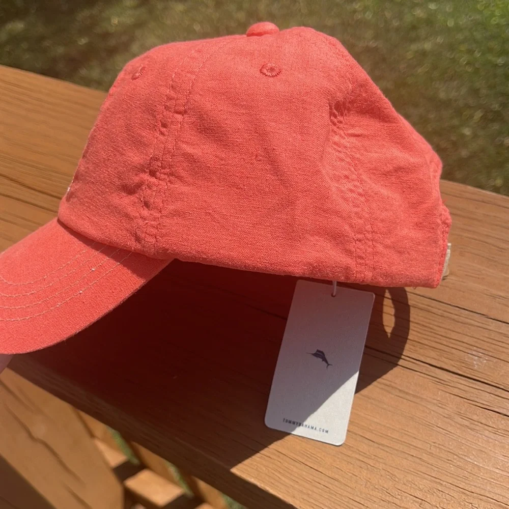 Tommy Bahama Orange Baseball Cap Hat with Pineapple